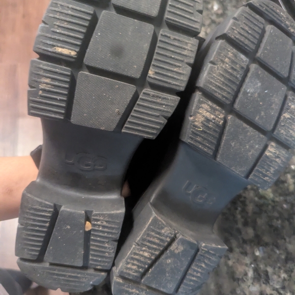 UGG Black Suede Cross-Strap Slide Sandals - Picture 6 of 7